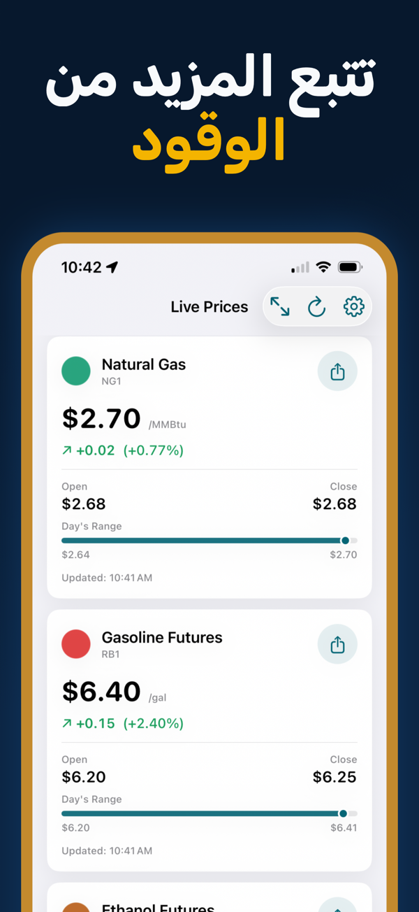 Oil Prices Live - Multi-currency energy price display