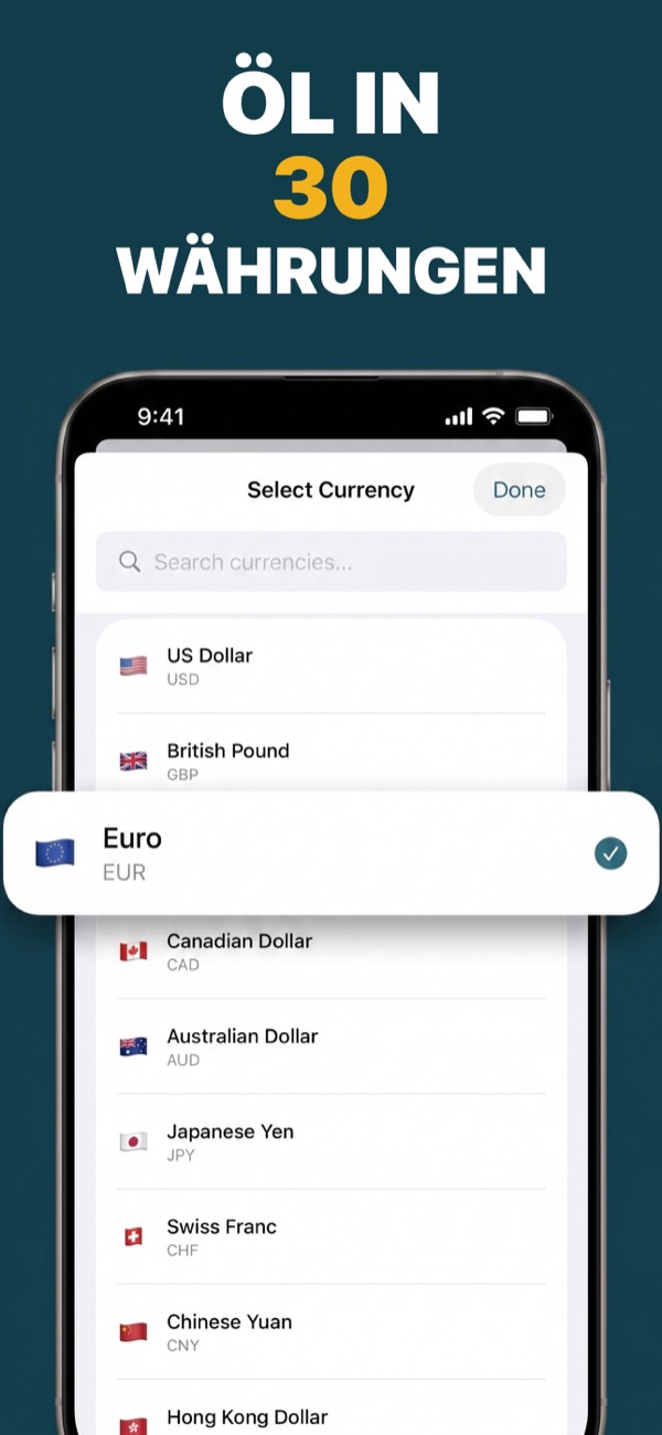 View oil prices in international currencies