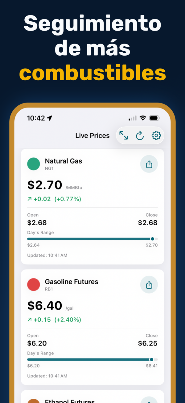 Oil Prices Live - Multi-currency energy price display