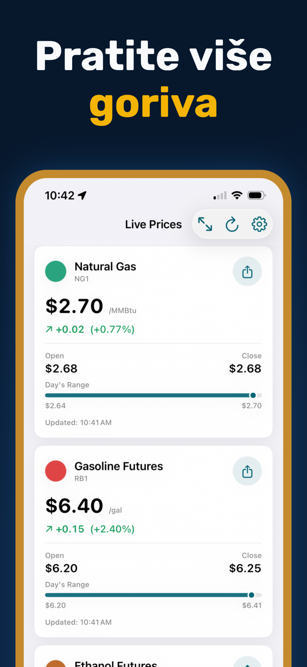 Oil Prices Live - Multi-currency energy price display