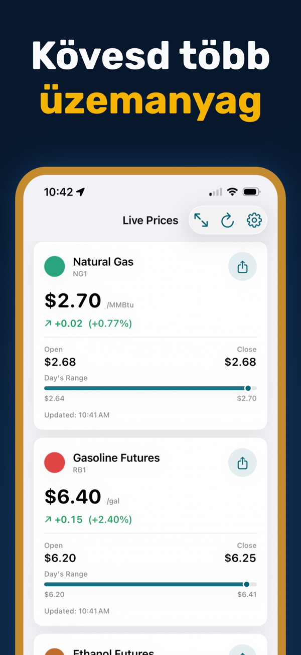 Oil Prices Live - Multi-currency energy price display