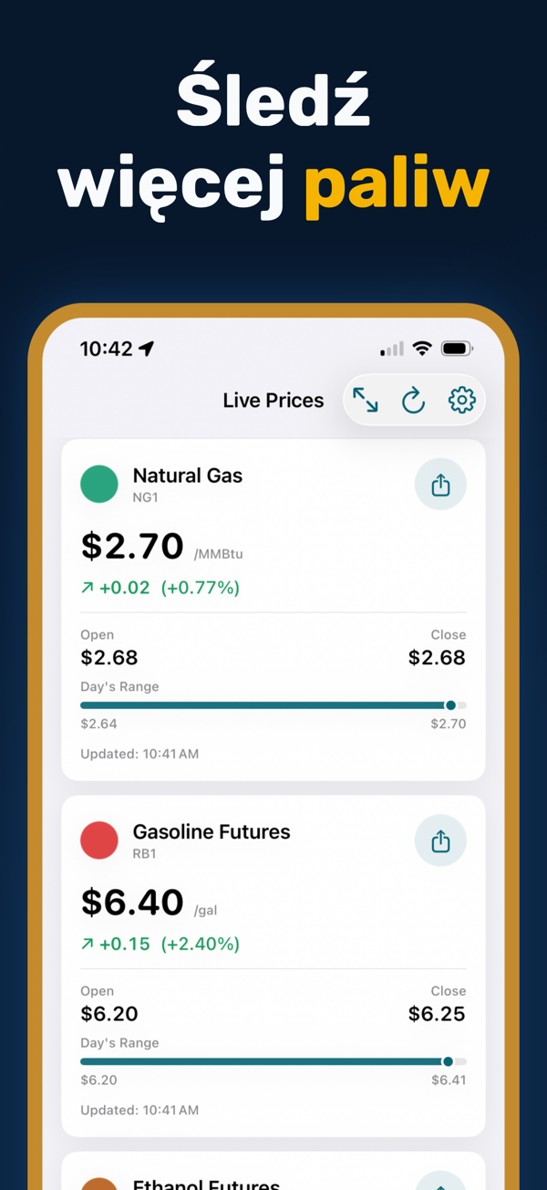 Oil Prices Live - Multi-currency energy price display