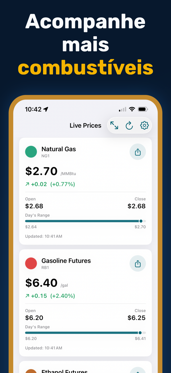Oil Prices Live - Multi-currency energy price display