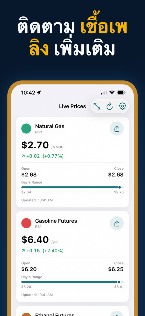 Oil Prices Live - Multi-currency energy price display