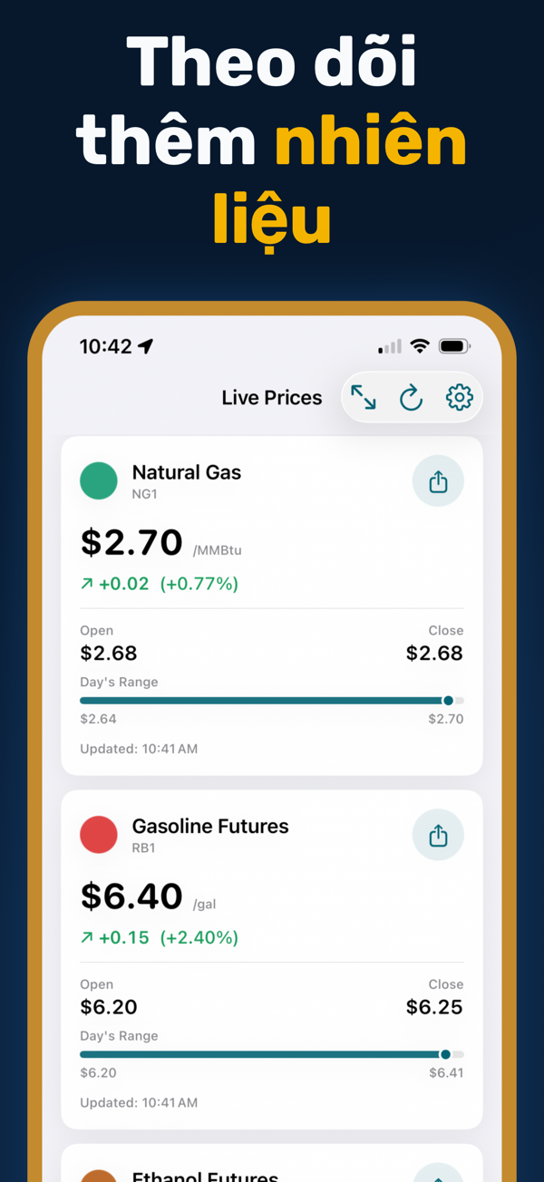 Oil Prices Live - Multi-currency energy price display